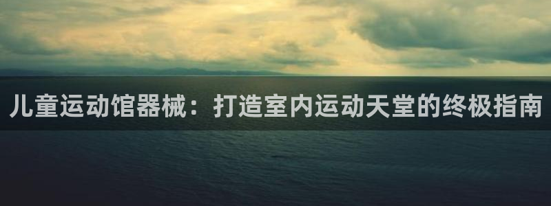 尊龙凯时的生产设备：儿童运动馆器械：打造室内运动天堂