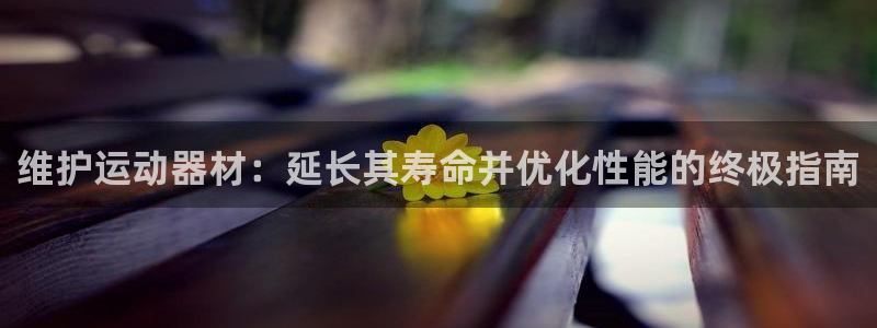 凯时登录：维护运动器材：延长其寿命并优化性能的终极指